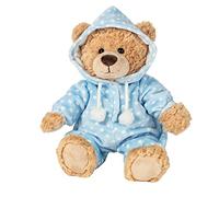 Teddy Hermann Ours en peluche pyjama bleu 30 cm Bleu G