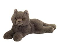 Teddy Hermann 91819 Peluche chat chartreux couché 36 cm