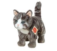Peluche Chat debout 20 cm rayé Teddy Hermann rayé gris TU