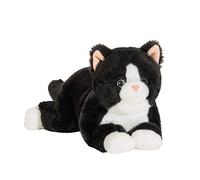 Teddy Hermann Peluche Chat 91835 – Suspendu, rembourrage recyclé – Noir 30 cm