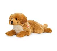 Teddy Hermann 91942 Chien Golden Retriever 60 cm couché, de Couleur ambrée, Jouet câlin avec Contenu recyclé idéal (matériau de Remplissage)