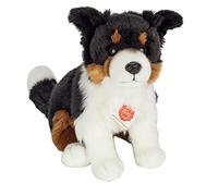 Teddy Hermann 91956 Dog Border Collie Tri-Color Assis 30 cm, Jouet câlin avec Un Contenu recyclé idéal (matériau de Remplissage)