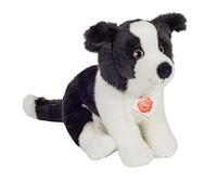 Teddy Hermann 91959 Chien Border Collie Chiot Assis 25 cm, Jouet câlin avec Contenu recyclé idéal (matériau de Remplissage)