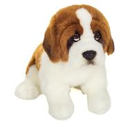 Teddy Hermann Bernhard Chien assis, animal en peluche, chien, peluche, brun, blanc, 25 cm