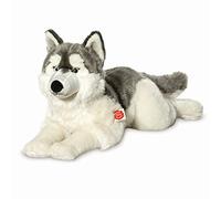 Teddy Hermann 92782 Chien Husky 60 cm, Jouet câlin avec Un Contenu recyclé idéal (matériau de Remplissage)