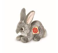 Teddy Hermann- Peluche-Lapin-Sédentaire, 937012, Gris, 18 cm