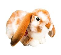 Peluche lapin bicolore couché 30 cm G
