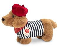 Teddy Hermann 93983 Teckel Claude 26 cm, Peluche | Peluche premium particulièrement douce, finition soignée, dès 18 mois, peluche douce