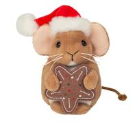 Teddy Hermann 94615 Peluche souris de Noël avec biscuit 11 cm