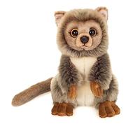 Teddy Hermann Moustique assis, peluche, petit singe, peluche, gris-brun, 21 cm