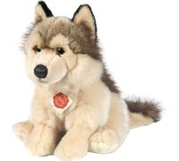 Teddy Hermann Wolf, Kuscheltier, Stofftier, Plüschtier, Waldtier, Wildtier, sitzend, Plüsch, Beige Braun, 29 cm, 92738