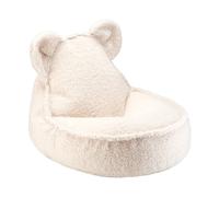 Teddy pouf pour enfant tissu Teddy blanc crème Wigiwama - 4751030597904