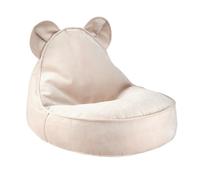 Teddy pouf pour enfant velours beige poussiéreux Wigiwama - 4751030597355