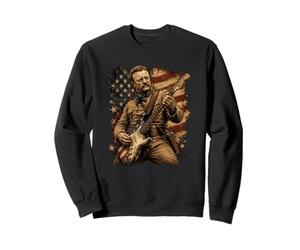 Teddy Roosevelt Guitare électrique drôle Histoire américaine Sweatshirt