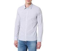 Teddy Smith Carton ML Chemise, Blanc/Motif Bleu, M Homme