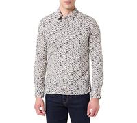 Teddy Smith Carton ML Stret Chemise, Naturel/Floral, L Homme