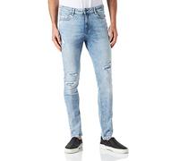 Teddy Smith Homme Pantalon Flash Skinny Destroy Jeans, Bleached Destroy, 44