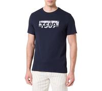 Teddy Smith Tee-Shirt Homme T-Ezio 2 MC Total Navy/Motif 1