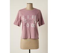 teddy smith tee-shirts et débardeurs fille de couleur violet 14 A