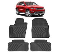 TeddyTT Lot de 4 Tapis de Sol compatibles avec Jeep Grand Cherokee 2011 2012 2013 2014 2015 2016 - Tapis de Voiture Avant et arrière en Caoutchouc Robuste imperméable, sans Odeur, Toutes Saisons,