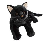 Teddyy chat noir - Peluche chat noir | Chat jouet poupée | Peluche chat noir | Coussin doux en peluche | Cadeaux en peluche pour fille garçon | Peluche mignonne | Costume de chat fou