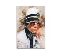 TeDe 666 Elton-John Poster sur toile pour salon, chambre à coucher, décoration murale sans cadre, style 2 (20 x 30 cm)