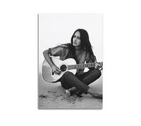 TeDe Joan Baez avec guitare, poster pour salon, chambre à coucher, peinture décorative sur toile, 40 x 60 cm, style sans cadre
