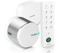 tedee GO2 Alu Serrure connectée avec WiFi et clavier biométrique à empreintes digitales pour un accès à distance, Alexa Google Smart Home Smart Lock avec App et Bluetooth