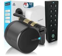 Tedee GO2 Alu Serrure Intelligente Connectée avec Bridge WiFi, Keypad PRO et Cylindre Gerda EXXO Smart | Sécurité Classe 6, Empreinte Digitale | Compatible Matter, Alexa, Google Home, Apple, Smart