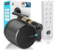 Tedee GO2 Alu Serrure Intelligente Connectée avec Keypad PRO et Cylindre EXXO Smart | Sécurité Classe 6, Empreinte Digitale, Entrée sans ompatible Matter, Alexa, Google Home, Apple, SmartThing