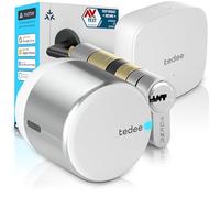 Tedee GO2 Alu Serrure Intelligente Connectée WiFi Bridge | Cylindre EXXO Smart Sécurité Classe 6, Accès à Distance, Entrée sans ompatible Matter, Alexa, Google Home, Apple HomeKit, SmartThings