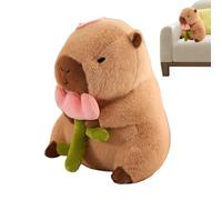Tedious Capybara farci, Oreiller en Peluche pour Animaux en Peluche Capybara, Couvre-tête Amovible, Adorable Peluche Capybara, Jouet pour Adultes, et Filles, Animaux Doux