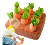 Tedious Jeu de récolte de Carottes Montessori, Jouet pour Chien d'enrichissement de Carottes,Jouets de Puzzle pour Chien en Peluche à Alimentation Lente en Peluche - Jouet à Priser