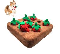 Tedious Jouet en Peluche Carotte pour Chien | Strawberry Enrichment Chien Puzzle Jouets | 12 Fraise en Peluche de légumes Tirer en Peluche Fraise Chien Jouet à mâcher Jouet interactif
