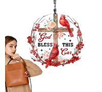 Tedious Ornement de Voiture Dieu bénisse Cette Voiture, Dieu bénisse ce Pendentif de Voiture | Ornement Accessoires De Voiture Pendentif Charm Rétroviseur | Ornement Acrylique, Cadeaux