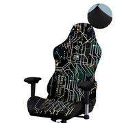 Tedkoo Housses de Chaise de Gaming, Housse de Protection élastique pour Fauteuil de Jeu, Motif imprimé, avec 2 accoudoirs, pour fauteuils de Course inclinables(Gaming Motif D)