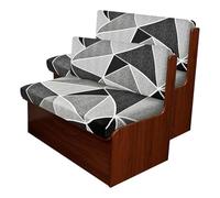 Tedkoo Housses de Coussin Extensibles pour dinette de Camping-Car, Housses de siège antidérapantes à Motifs foncés pour caravanes, Housses de canapé et Causeuse(Pattern C,4PCS)