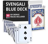 Ted's Sterling Magic Precision Blue Rider Back Bicycle Deck Svengali avec instructions (français non garanti) pour plus de 100 tours (3 piques)