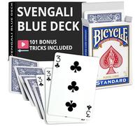 Ted's Sterling Magic Precision Blue Rider Back Bicycle Deck Svengali avec instructions pour plus de 100 tours (3 des clubs)