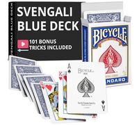 Ted's Sterling Magic Precision Blue Rider Back Bicycle Deck Svengali avec instructions pour plus de 100 tours (non spécifié)