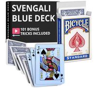Ted's Sterling Magic Precision Blue Rider Back Bicycle Deck Svengali avec instructions pour plus de 100 tours (Jack of Spades)