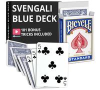 Ted's Sterling Magic Precision Blue Rider Back Bicycle Deck Svengali avec instructions pour plus de 100 tours (5 des clubs)