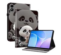 TEDTIKJT Coque Compatible avec Nokia T20 10.4" 2021 étuis Housse PU Cuir Flip Cover Fente pour Carte Pen Fente Support Protection Motif Peint étui Tablette Nokia T20 Housse,Lait Thé Ours