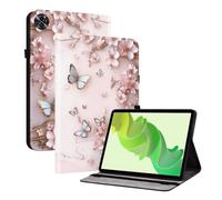 TEDTIKJT Coque Compatible avec Realme Pad 2 11.5" 2023 étuis Housse PU Cuir Flip Cover Fente pour Carte Pen Fente Support Protection Motif Peint Tablette étui Housse,Papillon