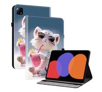 TEDTIKJT Coque Compatible avec Xiaomi Pad 6/6 Pro 11 Pouces 2023 Etui Tablette Housse Motif Peint Cuir Flip Cover avec Support Protection à Clapet pour Xiaomi Pad 6 Coque,Dessin Animé Petit Tigre