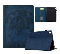 TEDTIKJT Coque Etui pour Samsung Galaxy Tab A9 Plus 11" X210 X215 X216B Housse PU Cuir Flip Cover Modèle de Chat avec Fonction de Support Protection Tablette Samsung Galaxy Tab A9 Plus,Bleu foncé
