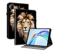 TEDTIKJT Coque pour Honor Pad X7 8.7" 2025 étuis Housse PU Cuir Flip Support Protection Motif Peint Tablette étuis pour Housse Honor Pad X7 Coque,Tête de Lion