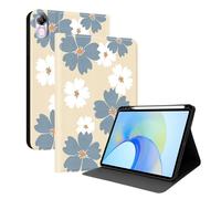 TEDTIKJT Coque pour Honor Pad X8 Pro/Honor Pad X9 11.5 Pouces 2023 avec Fente de Stylo étuis Tablette Housse PU Cuir Flip Support Protection Motif Peint Tablette Coque étuis,Daisy Bleue
