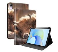 TEDTIKJT Coque pour Honor Pad X8 Pro/Honor Pad X9 11.5 Pouces 2023 avec Fente de Stylo étuis Tablette Housse PU Cuir Flip Support Protection Motif Peint Tablette Coque étuis,Veau
