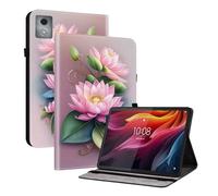 TEDTIKJT Coque pour Honor Pad X9A 11.5 Pouces 2025 Etui Housse PU Cuir Flip Support Protection Motif Peint Tablette Etui pour Honor Pad X9A Coque,La Fleur de Lotus